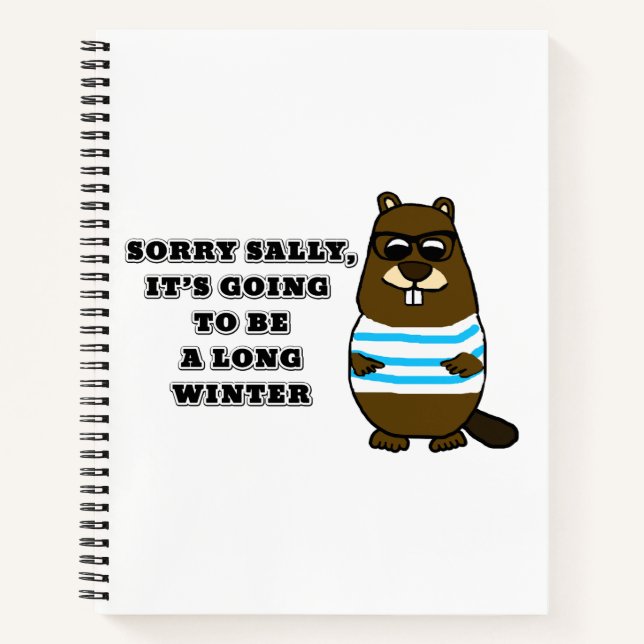 Sorry Sally, Long Winter Notizbuch (Vorderseite)
