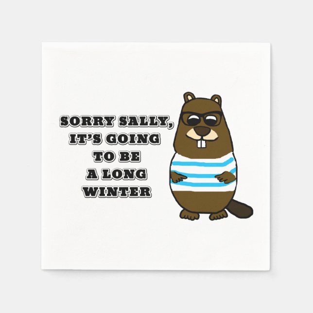 Sorry Sally, Long Winter Serviette (Vorderseite)