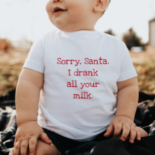 Sorry Santa I hat die ganze Milch getrunken Baby Strampler