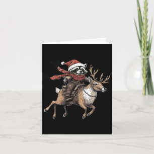 Sorry Santa Ive war Feral Raccoon Rentier Karte