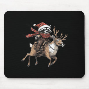 Sorry Santa Ive war Feral Raccoon Rentier Mousepad