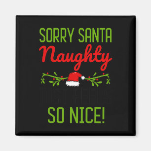 Sorry Santa Naughty einfach fühlen so nett Funny C Magnet