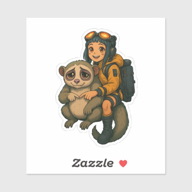 Sorry Slowlorris & Waifu Cyberpunk SRYcoin Sticker (Blatt)