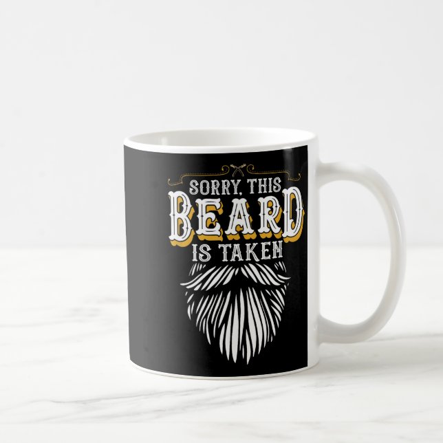 Sorry This Beard Is Taken Country Retro Valentines Kaffeetasse (Rechts)