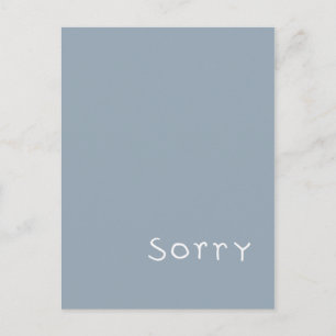 Sorry weiße Postkarte
