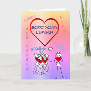 Sorry You're Leaving Netball Goodbye Greeting Karte