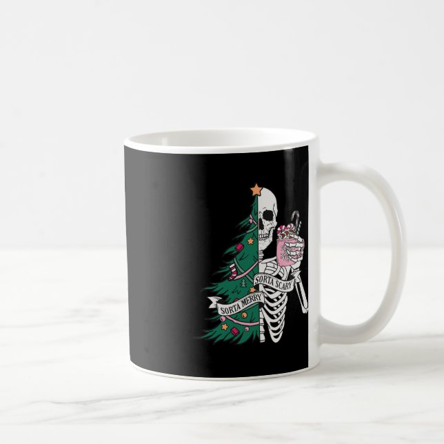 Sorta Beängstigend Sorta Frohe Weihnachten Kaffeetasse (Rechts)