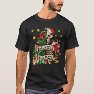 Sorta Beängstigend Sorta Merry Skeleton Weihnachts T-Shirt