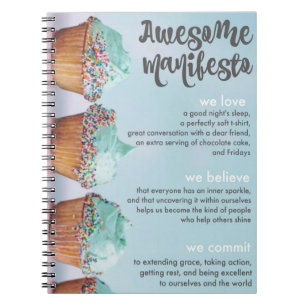 Sorta fantastisches Manifest-gewundenes Notizbuch Notizblock