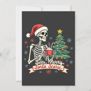 Sorta Merry Sorta Beängstigend Spooky Skeleton Xma Einladung