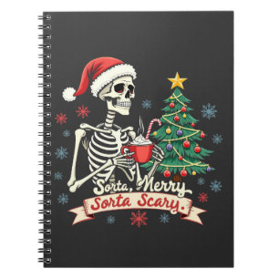 Sorta Merry Sorta Beängstigend Spooky Skeleton Xma Notizblock