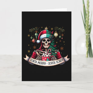 Sorta Merry Sorta Scary Skeleton Heiße Schokolade Karte