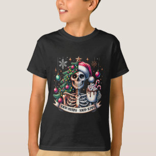 Sorta Merry Sorta Scary Skeleton Heiße Schokolade T-Shirt