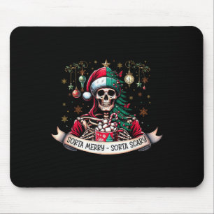 Sorta Merry Sorta Y Skeleton Heiße Schokolade Weih Mousepad