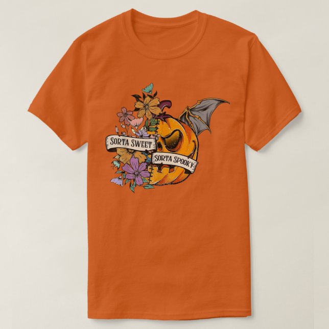 Sorta Sweet Sorta Spooky Jack O' Lantern Ha T-Shirt (Design vorne)