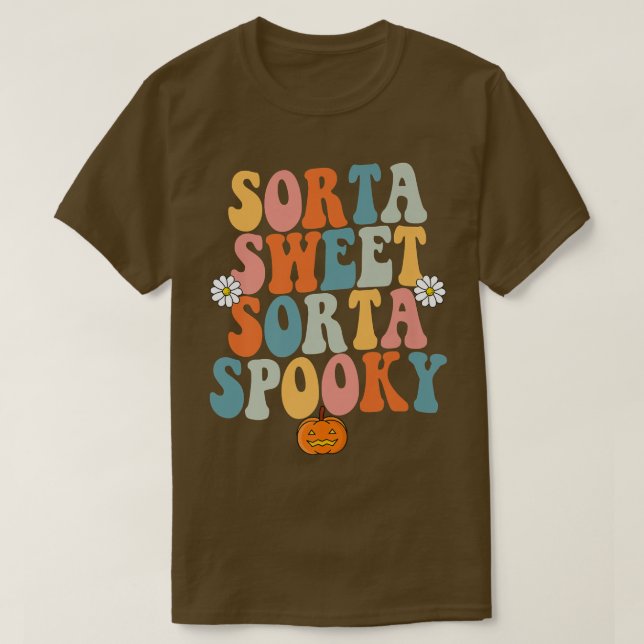Sorta Sweet Sorta Spooky Pumpkin Halloween Premium T-Shirt (Design vorne)