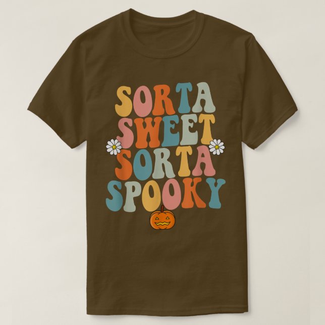 Sorta Sweet Sorta Spooky Pumpkin Halloween  T-Shirt (Design vorne)