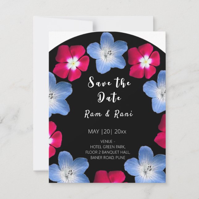 Sortenmodell schwarz einladung (Vorderseite)