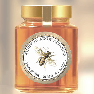 Sortenschutzschild für Bienen Runder Aufkleber