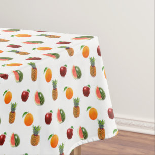 Sortierte Früchte auf Weiß Tischdecke