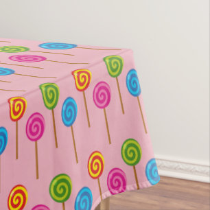Sortierte Spiralfarbige Lutscher Tischdecke