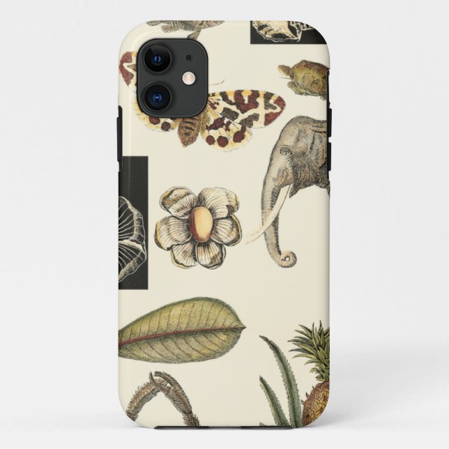Sortierte Tiere gemalt auf Sahnehintergrund Case-Mate iPhone Hülle (Rückseite)