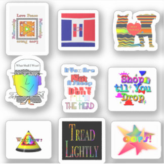 Sortierte Vinyl Word Sticker schneiden