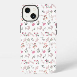 Sortierte zarte Blume im Muster iPhone 13 Hülle