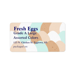 Sortierter Ei-Aufkleber Adressaufkleber
