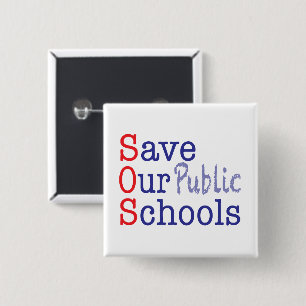 SOS für unsere öffentlichen Schulen gerettet Button