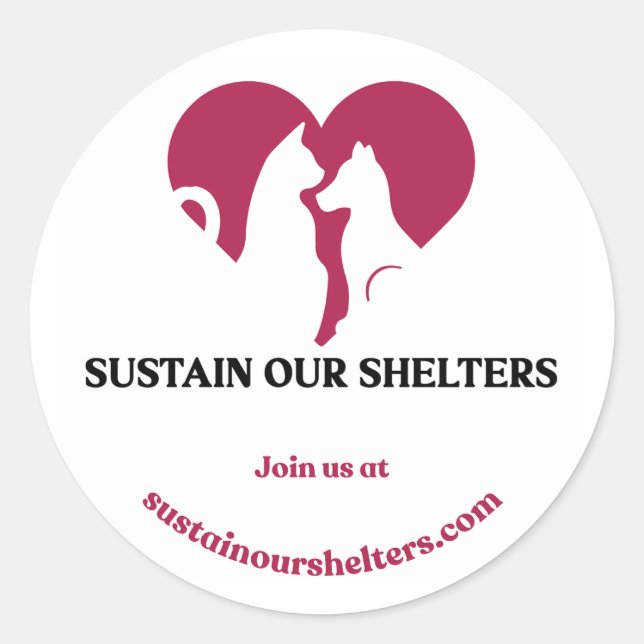 SOS-Logo-Aufkleber Runder Aufkleber (Vorderseite)