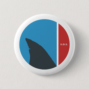SOS rettete unsere Meere rettete unsere Haie Kreis Button