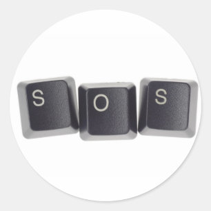 SOS RUNDER AUFKLEBER