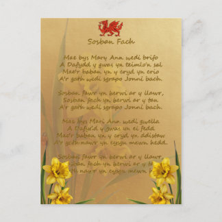 Sosban Fach Welsh Song Postkarte