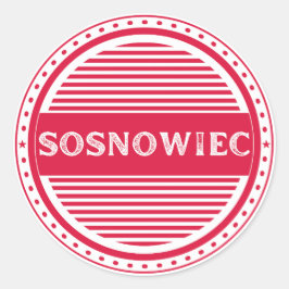 Sosnowiec City Pride Emblem – Polish Identity Runder Aufkleber