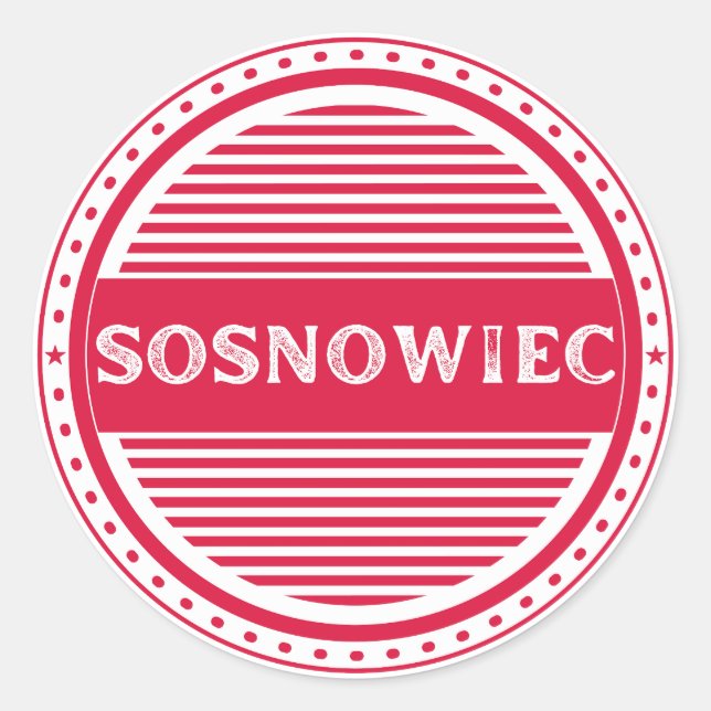 Sosnowiec City Pride Emblem – Polish Identity Runder Aufkleber (Vorderseite)