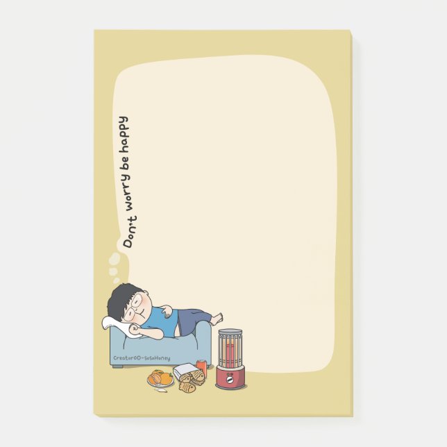 sosoHoney(60) schlafen Post-it Klebezettel (Vorderseite)