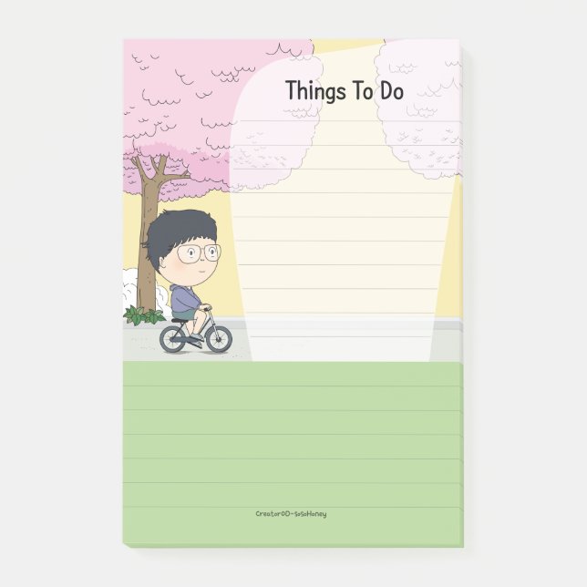 sosoHoney(67) Kirschblüten Post-it Klebezettel (Vorderseite)