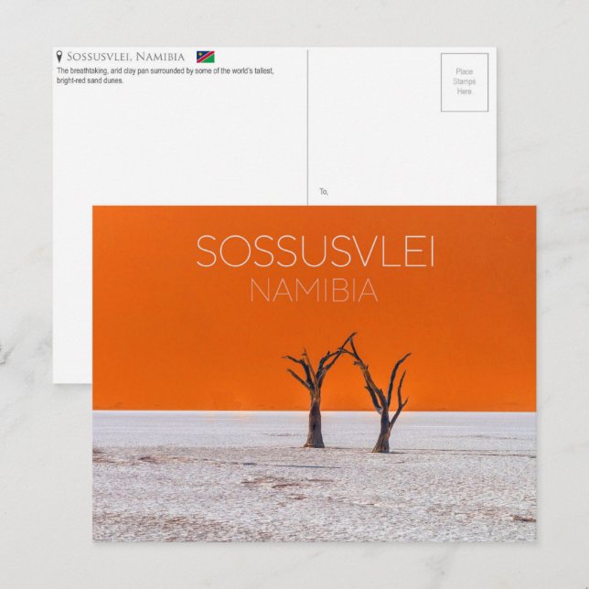 Sossusvlei, Namibia Reise-Postkarte Postkarte (Vorne/Hinten)