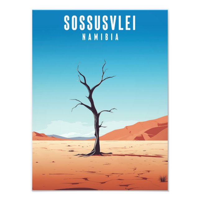 Sossusvlei Namibia - Vintage Poster - Illustration (Vorne)