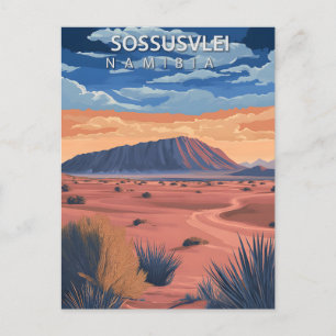 Sossusvlei Namibia Wüsten-Reise im Vintage-Stil Postkarte