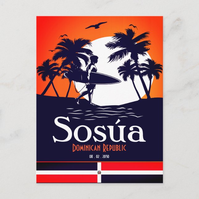 Sosúa Beach Dominican - ‌ Vintage Souvenirs 60er Postkarte (Vorderseite)