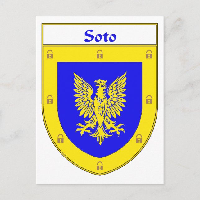 Soto Coat of Arms/Familienwappen Postkarte (Vorderseite)