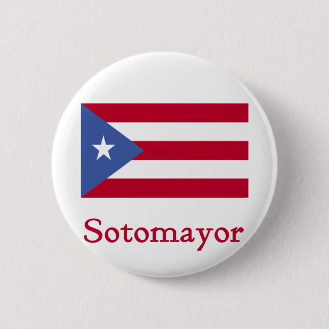 Sotomayor Flagge von Puerto Rico Button (Vorderseite)