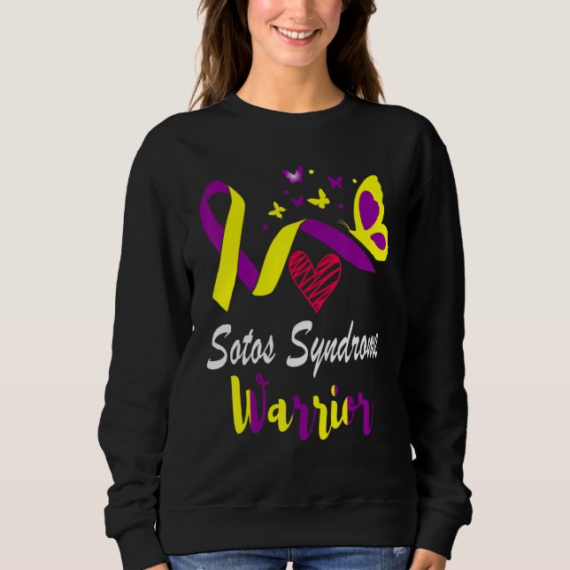 Sotos Syndrome Awareness Butterfly Support Yellow  Sweatshirt (Vorderseite)