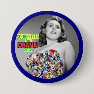 Soubrettes für Obama 2012 Button