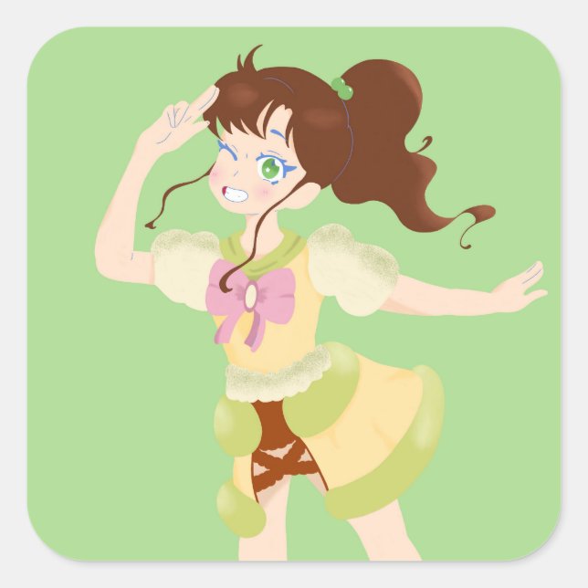 Soufflé Jupiter Quadratischer Aufkleber (Vorderseite)