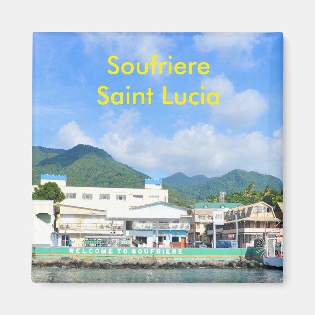 Soufriere Saint Lucia Magnet (Vorne)