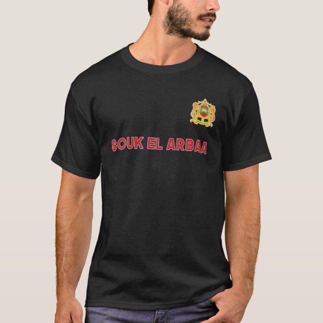 Souk El Arbaa National Flag Herz Emblem C T-Shirt (Vorderseite)