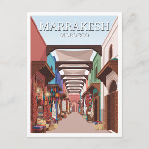 Souk Semmarine Marrakesch Marokko Andenken Postkarte